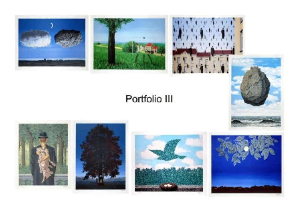 リトグラフ Magritte - Portfolio III, Suite de 8 lithographies 