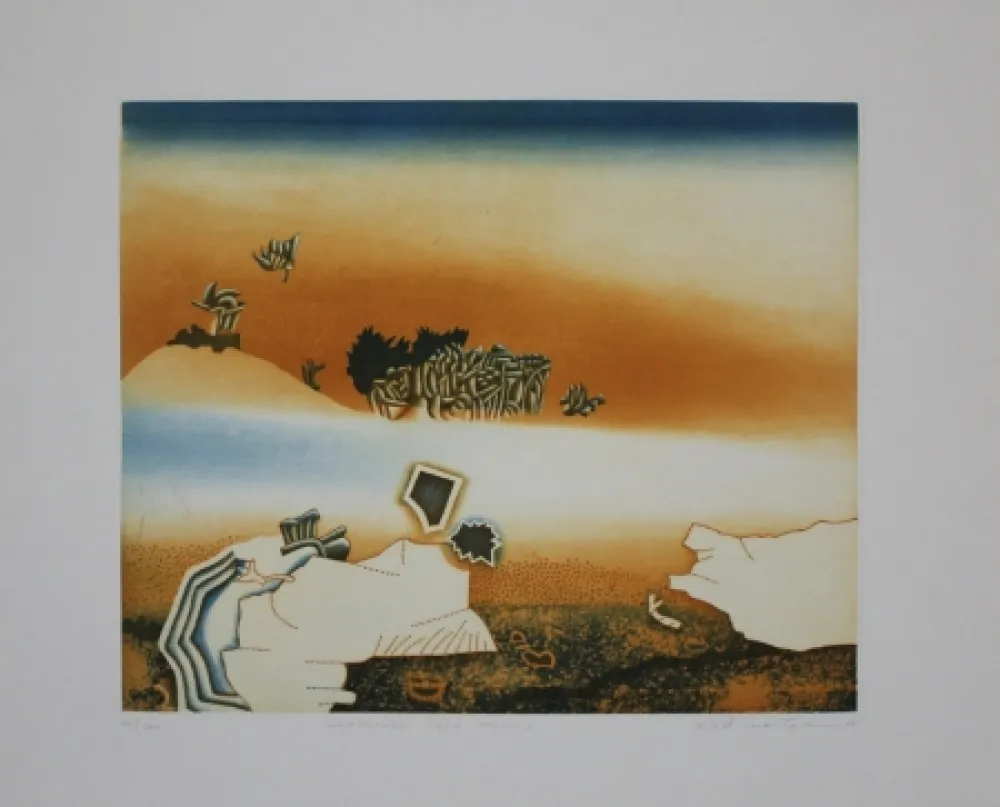 エッチングと　アクチアント Maibaum - Nachdenken über Oasen II