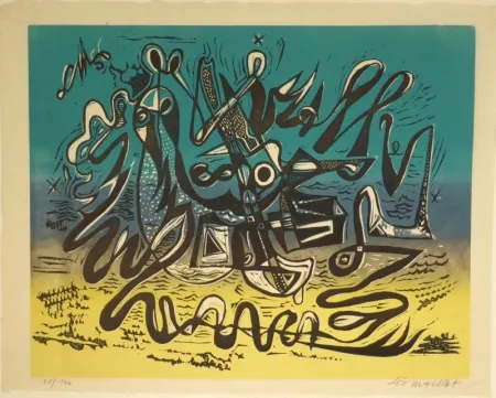 リノリウム彫版 Maillet - Tanz einer Najade / Danse d’une Naïade