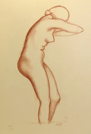 リトグラフ Maillol - Aristide Maillol (1861 -1944). Femme nue debout. 1935. Lithographie signée.