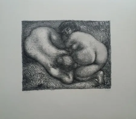 リトグラフ Maillol - Deux femmes dans l'herbe (1926) 