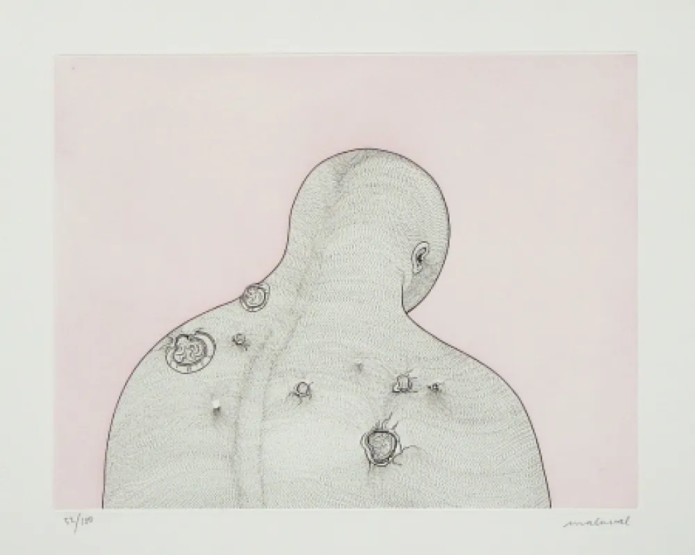 エッチング Malaval - Maciste contre l'aliment blanc