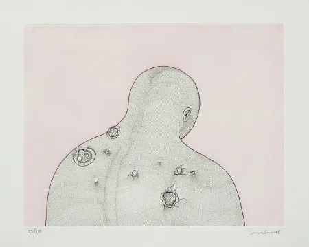 エッチング Malaval - Maciste contre l'aliment blanc