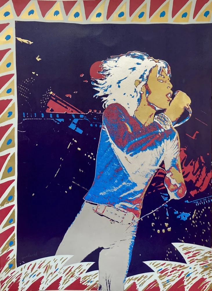 シルクスクリーン Malaval - The Rolling Stones, 1974.