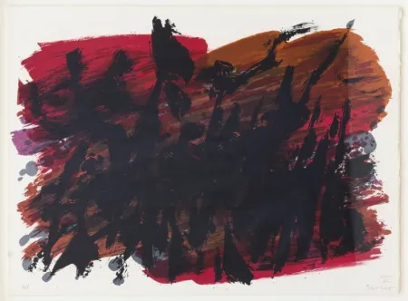 リトグラフ Manessier - Composition abstraite