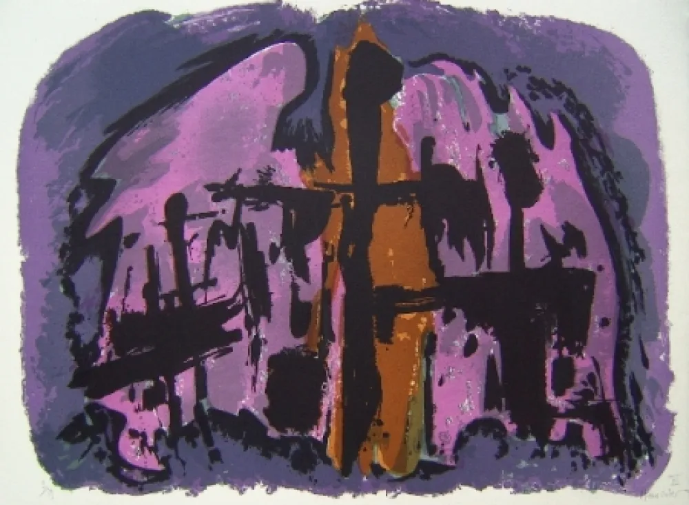 リトグラフ Manessier - Composition XI