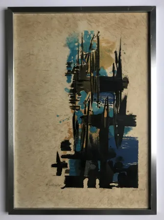 リトグラフ Manessier - Élégie pour Martin Luther King I