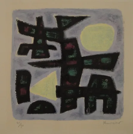 リトグラフ Manessier - Hiver en Holland