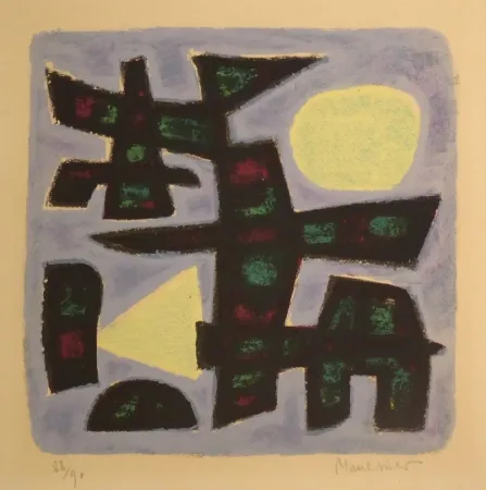 リトグラフ Manessier - Hiver en Holland