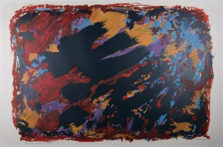 リトグラフ Manessier - Le procès de Burgos II