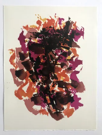 リトグラフ Manessier - L'enfant dans la cité des ombres V : La Commune de Paris