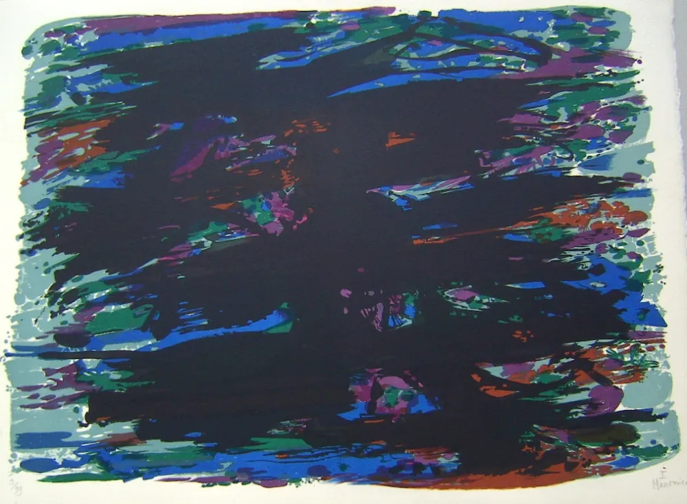 リトグラフ Manessier - Suite de Paques 1, Le Jardin des Oliviers