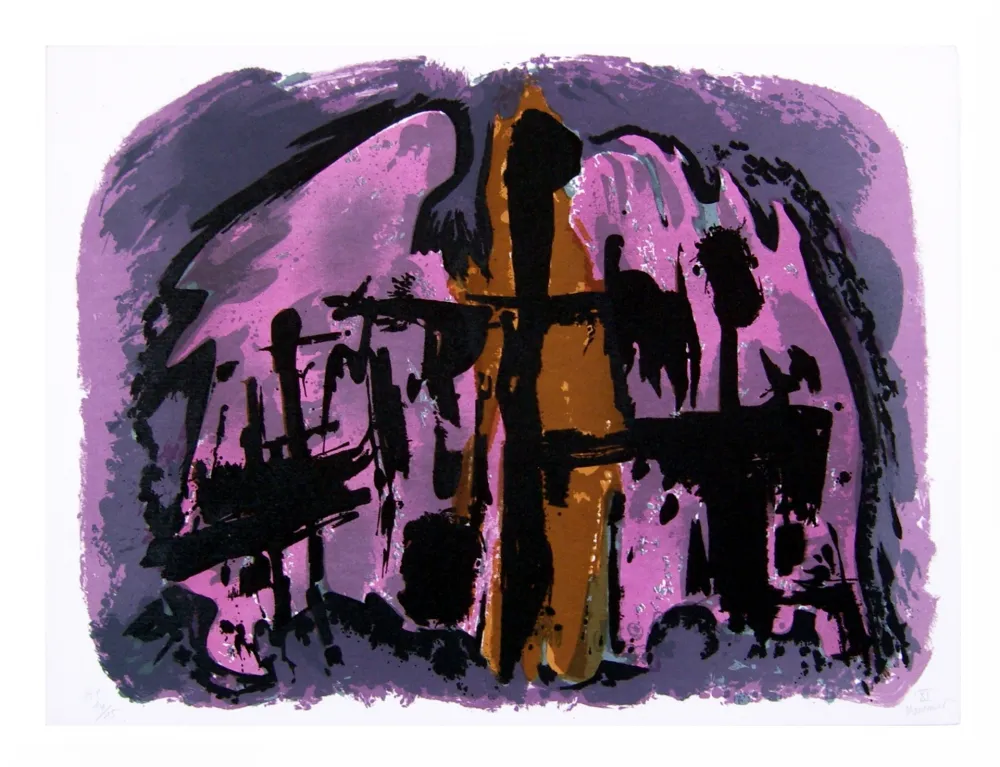 リトグラフ Manessier - Suite de Pâques