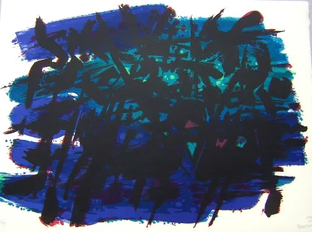 リトグラフ Manessier - Suite de Paques II, L'Arrestation de Jésus