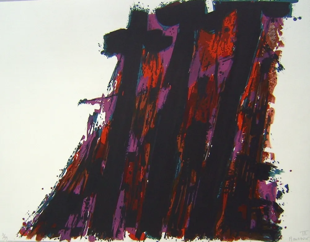 リトグラフ Manessier - Suite de Paques IX, Les Trois Croix