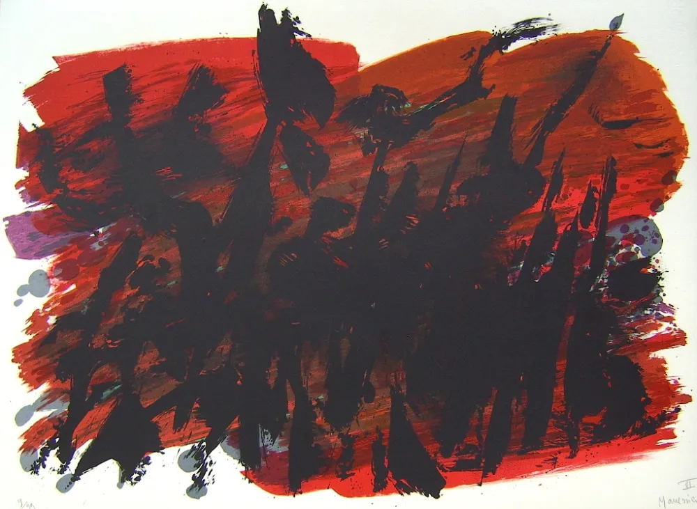 リトグラフ Manessier - Suite de Paques VI, La Cohorte