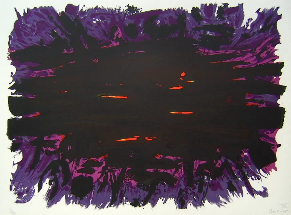 リトグラフ Manessier - Suite de Paques XII, Le Tombeau gardé