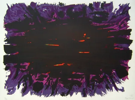 リトグラフ Manessier - Suite de Paques XII, Le Tombeau gardé