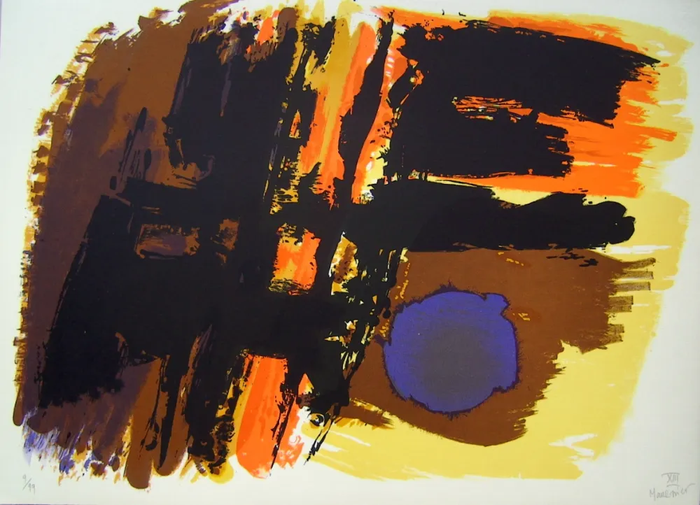 リトグラフ Manessier - Suite de Paques XIII, Le Tombeau ouvert