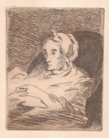 エッチングと　アクチアント Manet - La convalescente