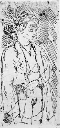 エッチング Manfredi - La modella dal naso lungo