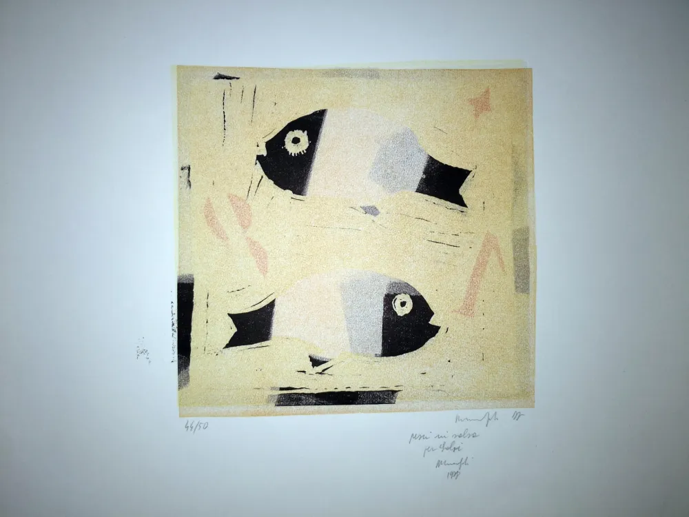 リノリウム彫版 Manfredi - Pesci