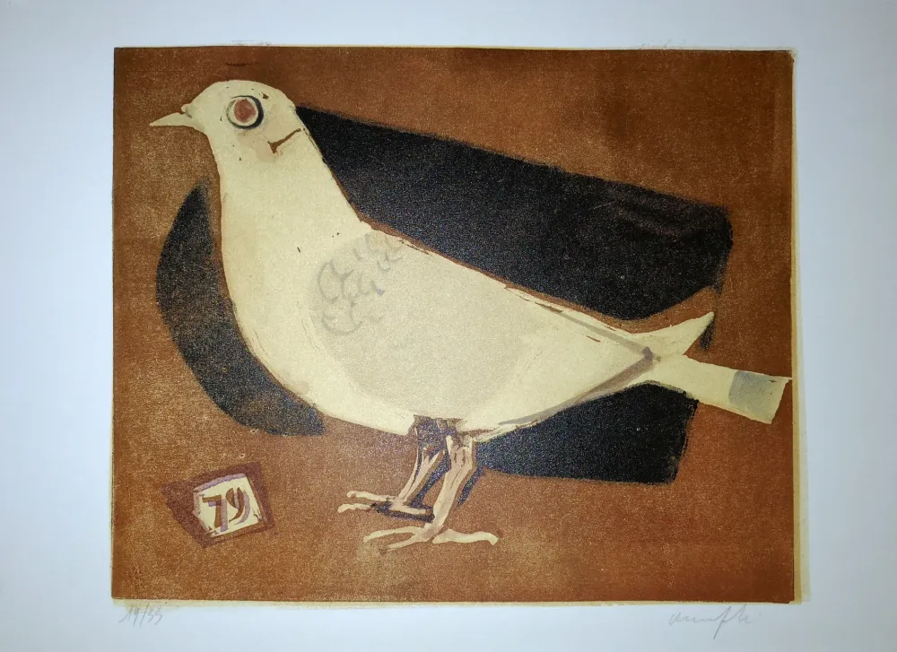 リノリウム彫版 Manfredi - Piccione