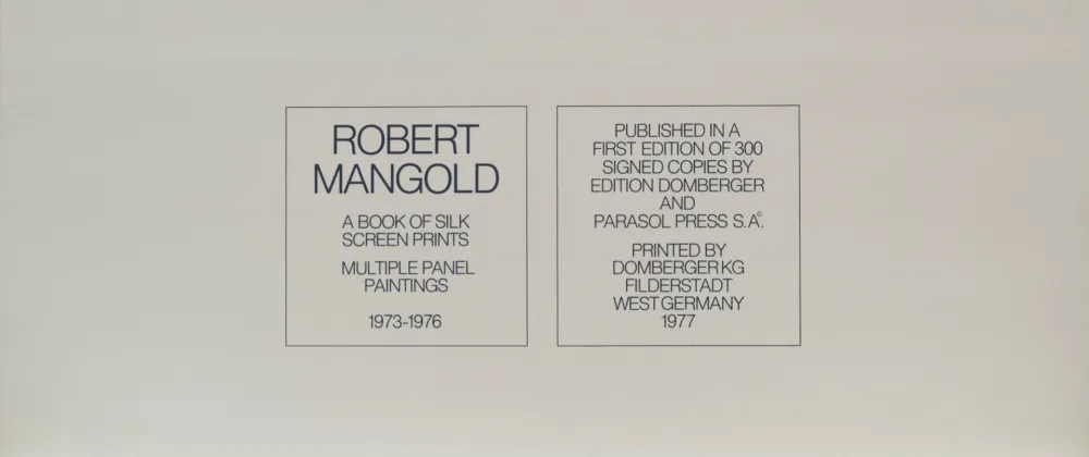 シルクスクリーン Mangold - A book of silkscreen prints