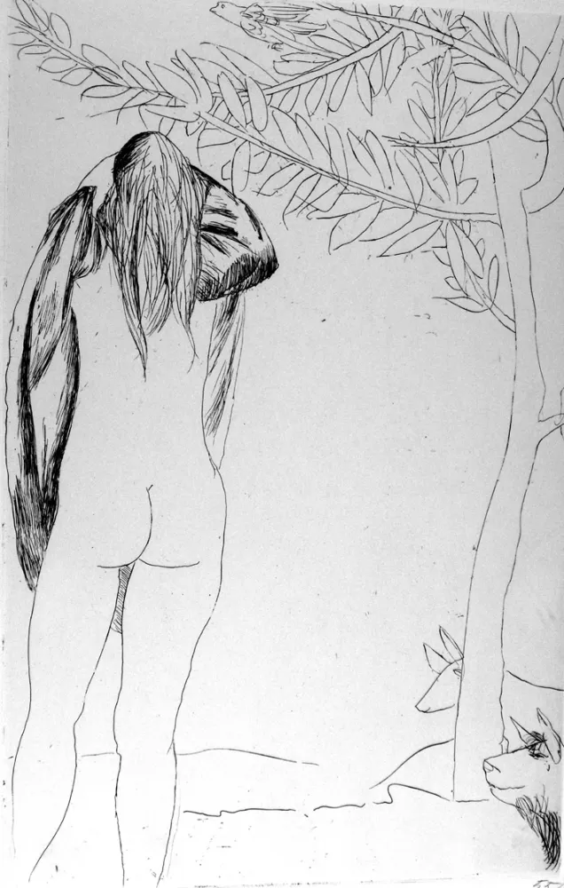 エッチング Manzu - Dafne e Cloe