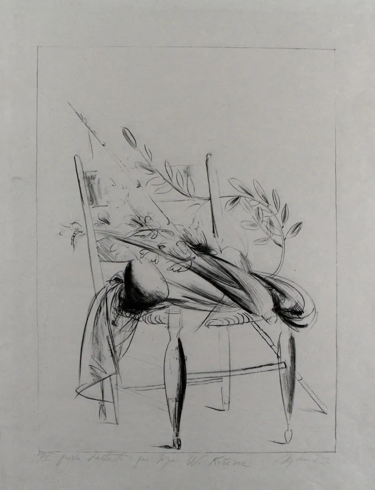 リトグラフ Manzu - Natura morta