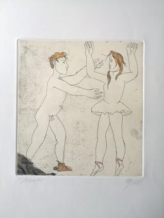 エッチング Manzu - Passo di danza 1
