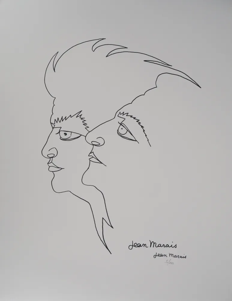 リトグラフ Marais  - Jean Gabin et Moi