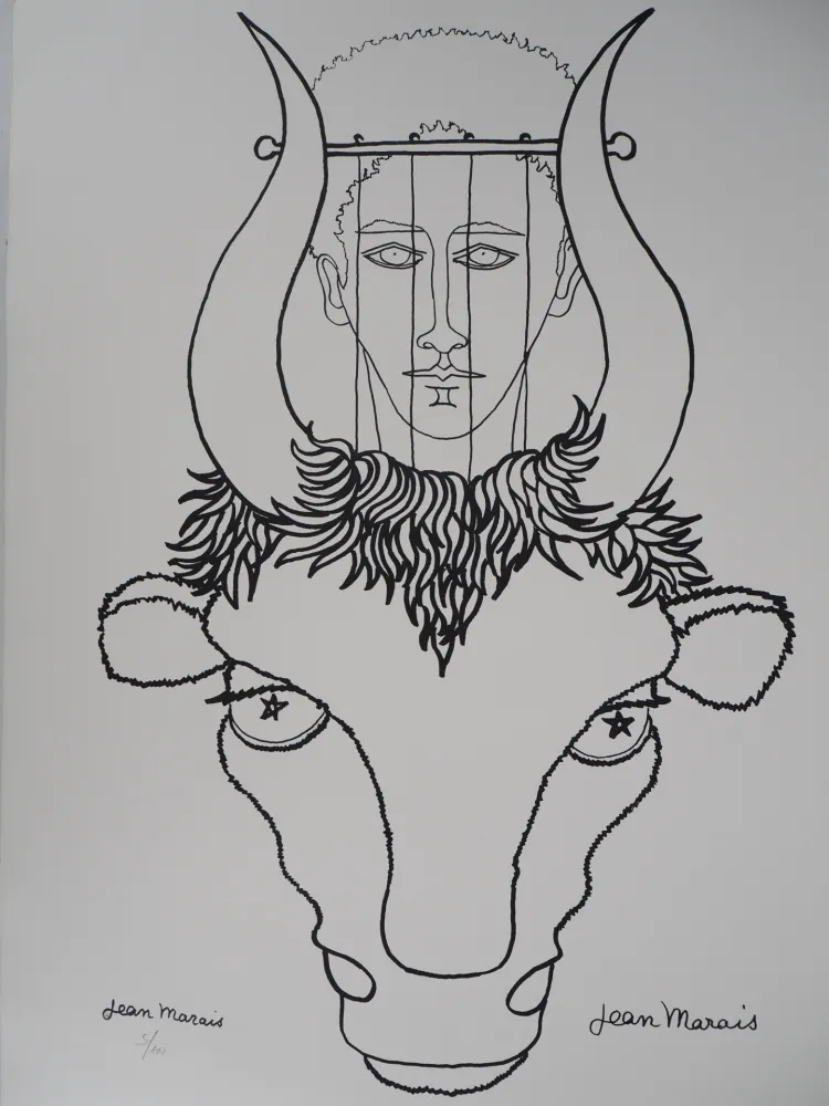 リトグラフ Marais  - Mythologie : Hommage à Pan