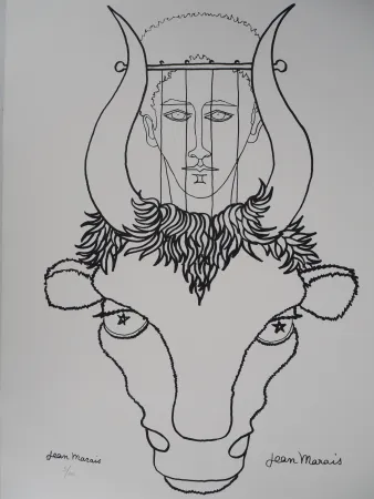 リトグラフ Marais  - Mythologie : Hommage à Pan