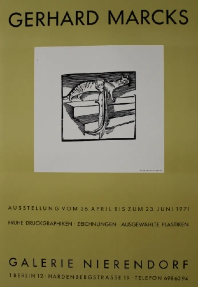 木版 Marcks - Die kleinen Katzen / The Little Cats