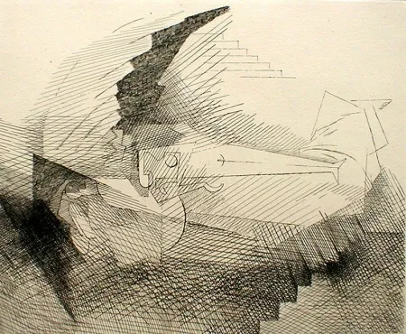 エッチング Marcoussis - Celle que J'amais seul m'aime encore