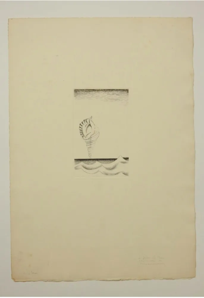 エッチング Marcoussis - Chantre, planche 8 pour « Alcools »