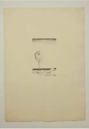 エッチング Marcoussis - Chantre, planche 8 pour « Alcools »