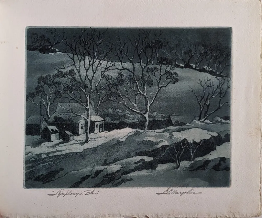 エッチングと　アクチアント Margolies - Symphony in Blue