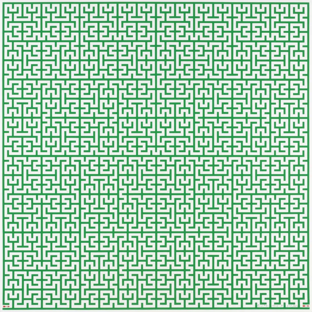 リトグラフ Mari - LABIRINTO - EXACTA FROM CONSTRUCTIVISM TO SYSTEMATIC ART 1918-1985