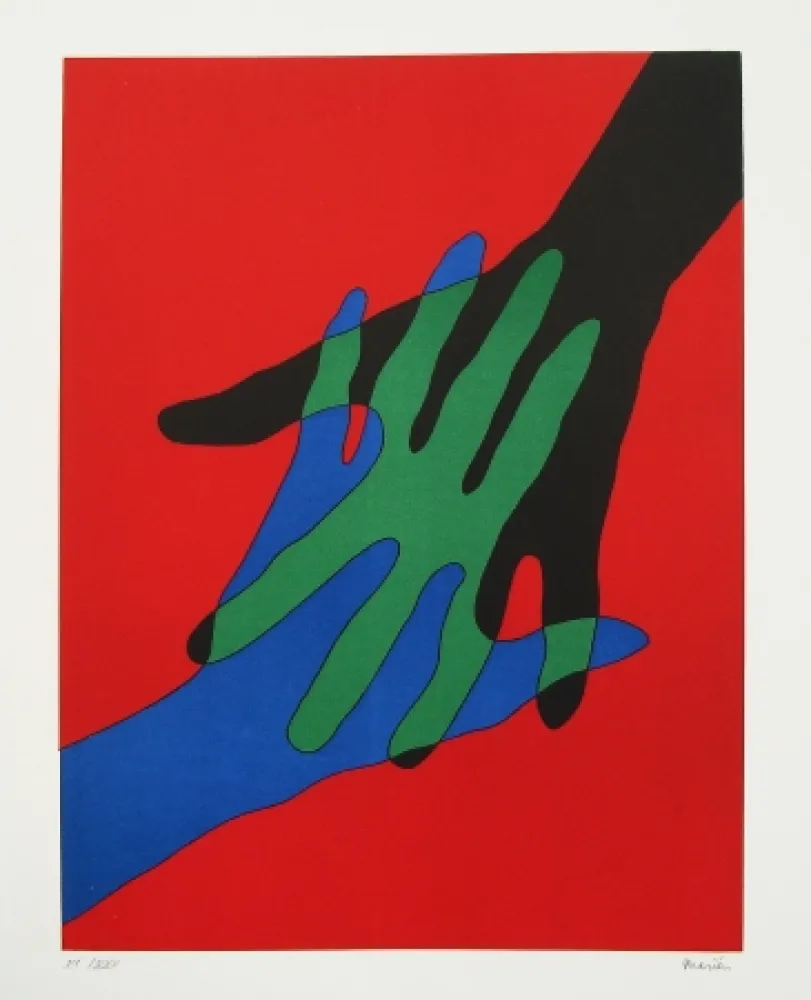 リトグラフ Marien - Lisiblement