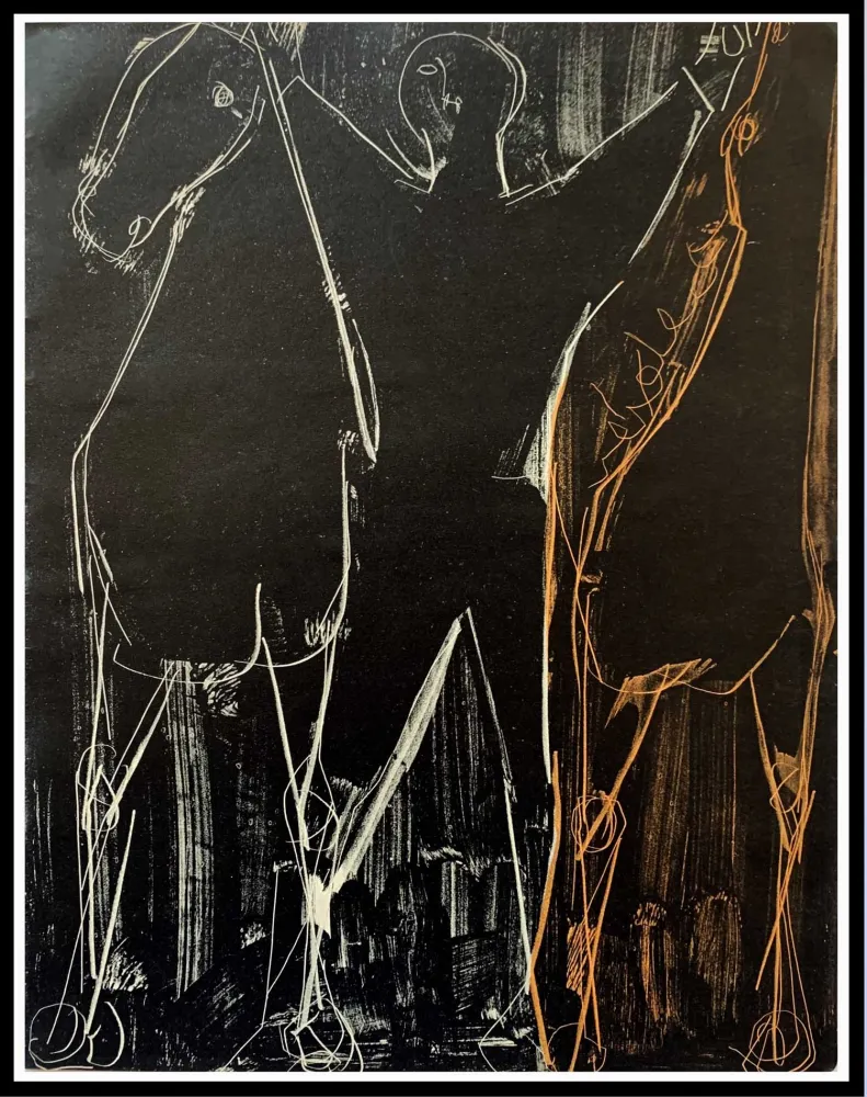 リトグラフ Marini - CHEVAUX ET CAVALIER