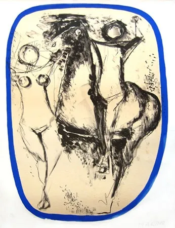 リトグラフ Marini - Famille d'acrobates