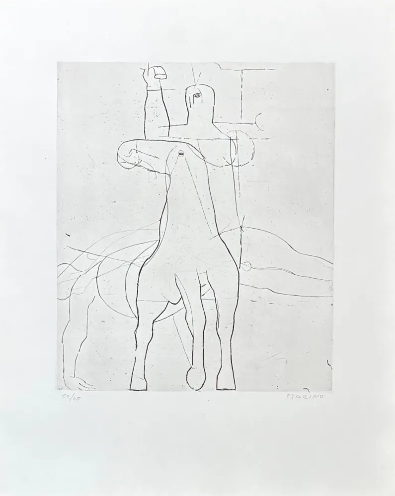 彫版 Marini - Marino Marini (1901-1980) - Giocoliere - etching on paper - 1950