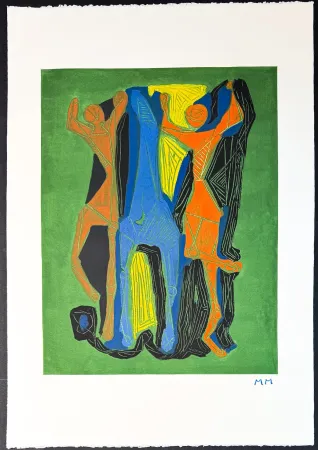 彫版 Marini - Marino Marini (1901–1980) - MARINO FROM GOETHE - Color drypoint etching and aquatint on Arches paper - 1979