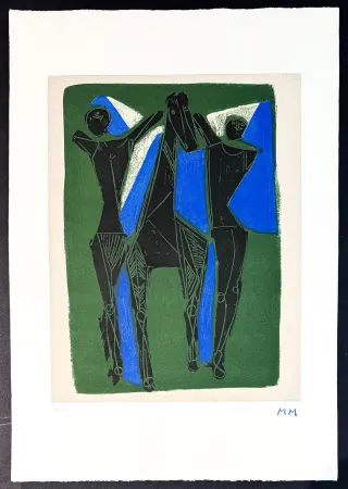 彫版 Marini - Marino Marini (1901–1980) - MARINO FROM GOETHE - Color drypoint etching and aquatint on Arches paper - 1979