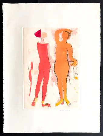 彫版 Marini - Marino Marini (1901–1980) - MARINO FROM SHAKESPEARE I - Color drypoint etching and aquatint on paper - 1977