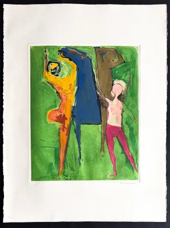 彫版 Marini - Marino Marini (1901–1980) - MARINO FROM SHAKESPEARE I - Color drypoint etching and aquatint on paper - 1977