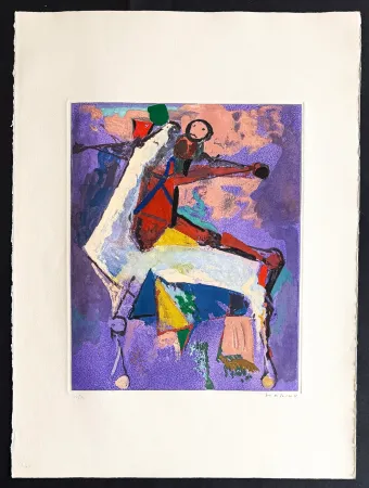 彫版 Marini - Marino Marini (1901–1980) - MARINO FROM SHAKESPEARE I - Color drypoint etching and aquatint on paper - 1977