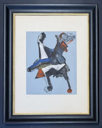 ポイントーセッシュ Marini - Marino Marini ( 1901 - 1980) - MARINO FROM SHAKESPEARE I - Etching, drypoint and aquatint in 19 colours - 1977